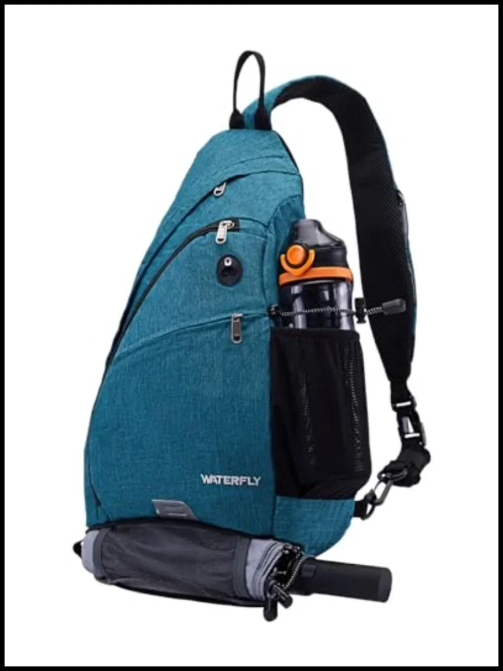 18L Crossbody Sling Backpack Water Resistant Hiking Daypack with 7 Pockets for